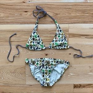 J Crew Butterfly Print Bikini Set, Size S